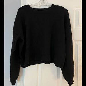 Cropped Black Crewneck